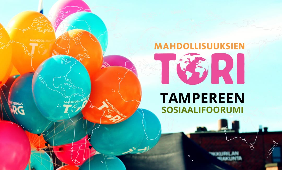 Tampereen sosiaalifoorumi ja Mahdollisuuksien tori to 14.5. kello 11–16